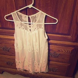 Maurices white lace top